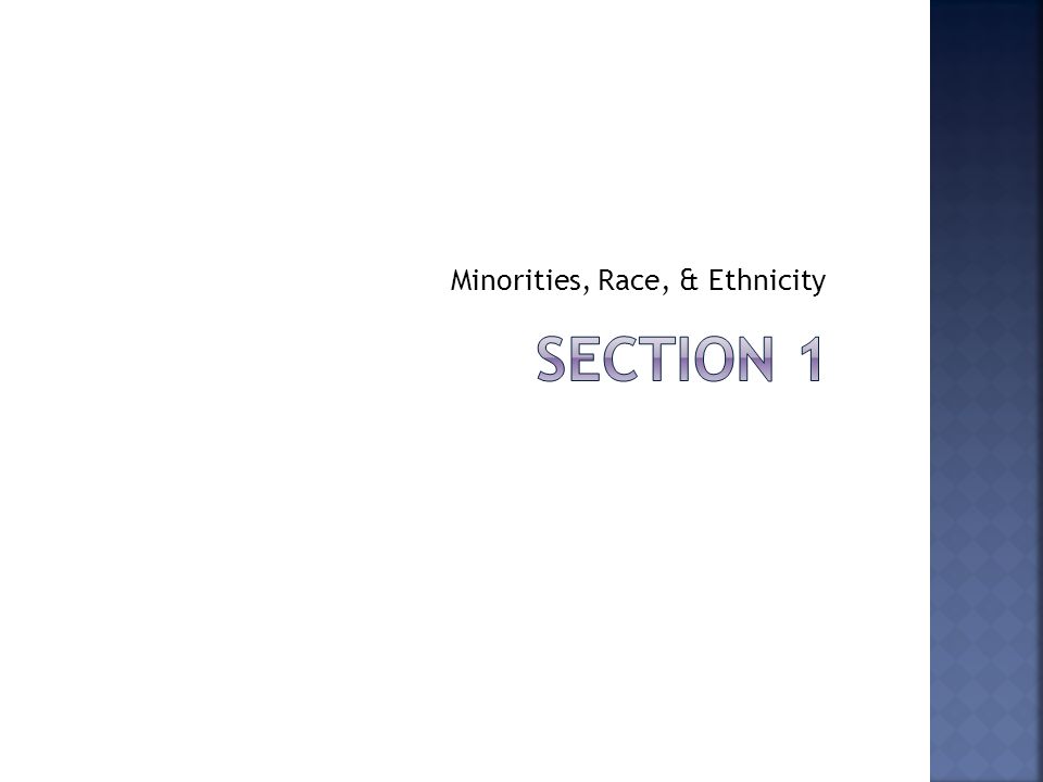 Minorities, Race, & Ethnicity