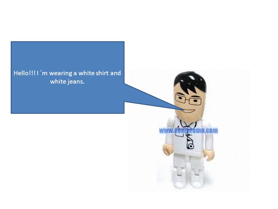 Hello!!! I ´m wearing a white shirt and white jeans.