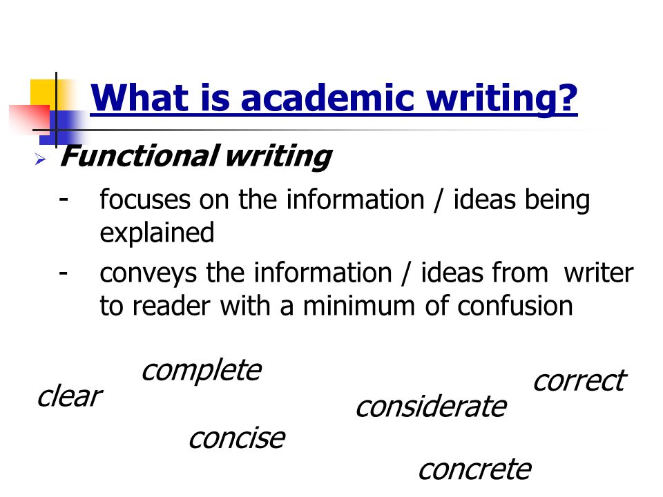 What is academic writing.