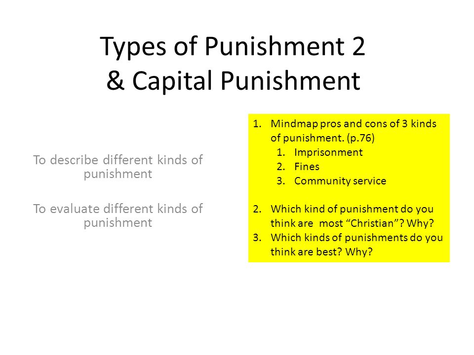 types of community service punishment