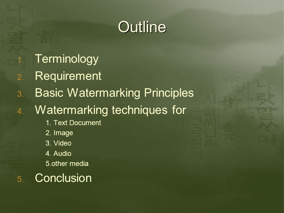 Multimedia Watermarking Techniques