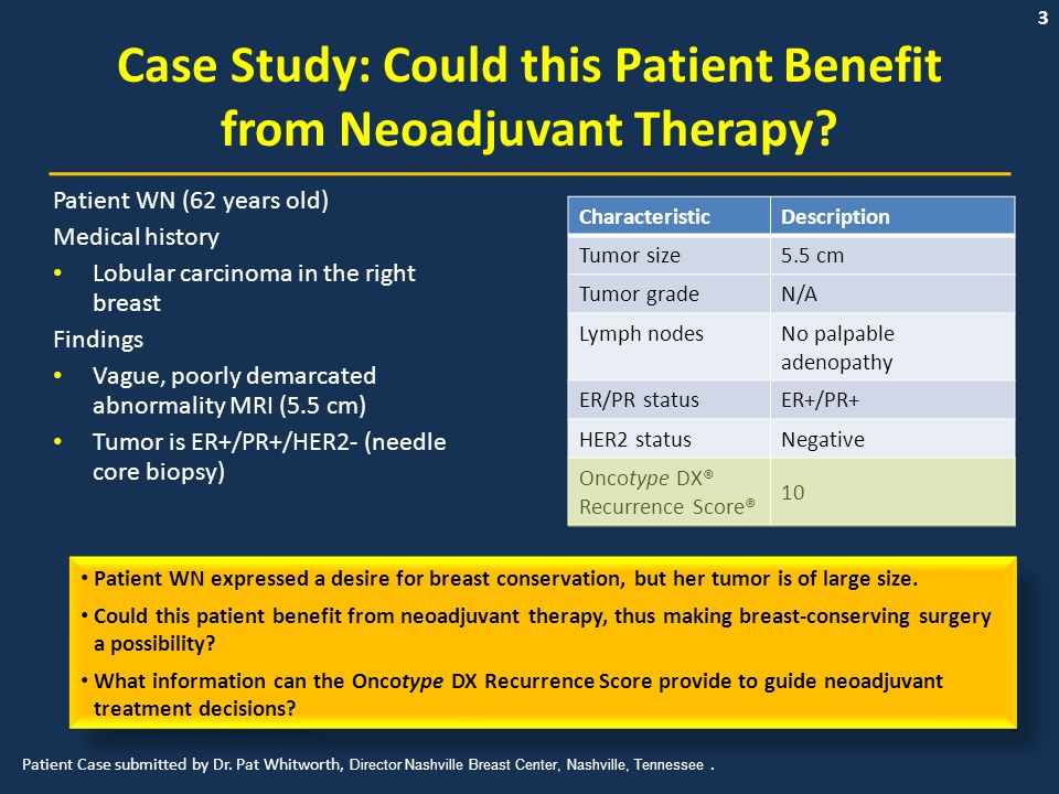 3 Case Study: Could this Patient Benefit from Neoadjuvant Therapy.