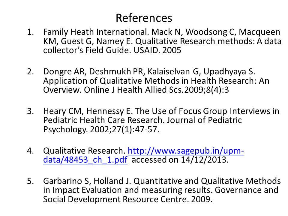 qualitative research methods overview family health international