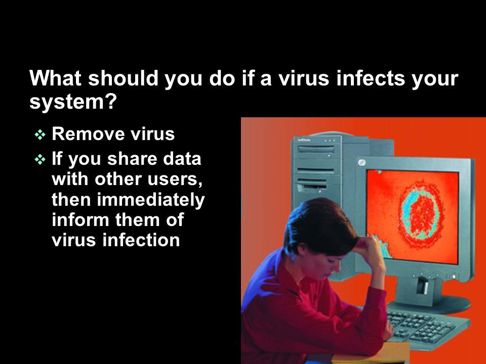 What should you do if a virus infects your system.