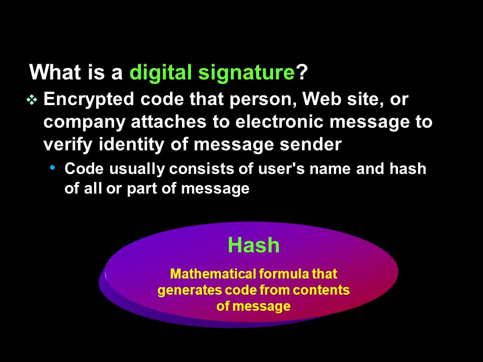 What is a digital signature.