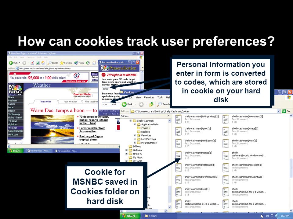How can cookies track user preferences.