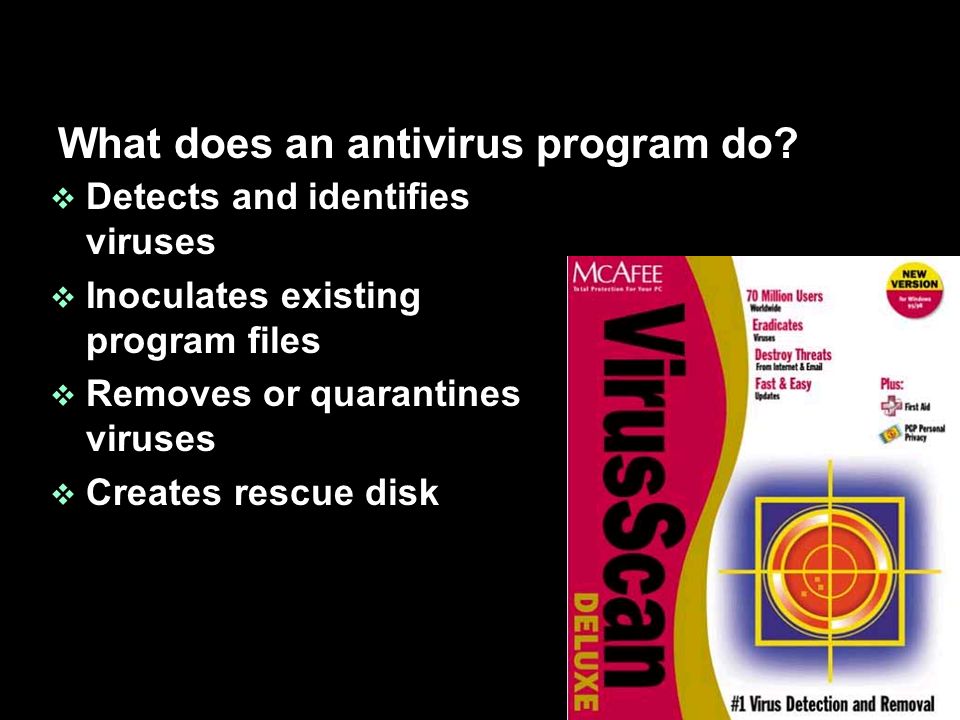 What does an antivirus program do.