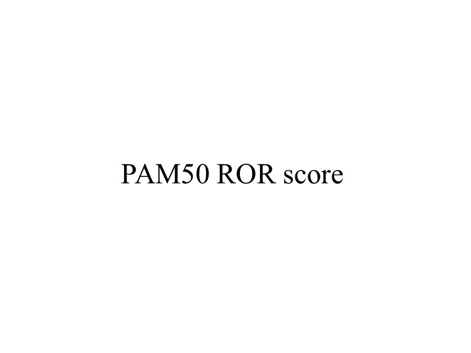 PAM50 ROR score