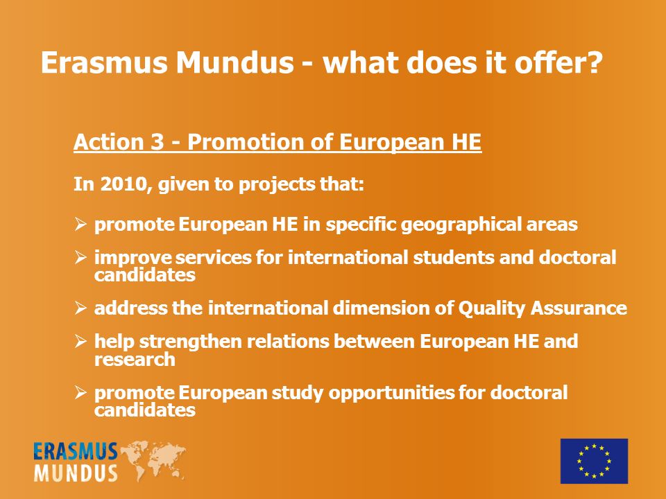 Erasmus Mundus - what does it offer.