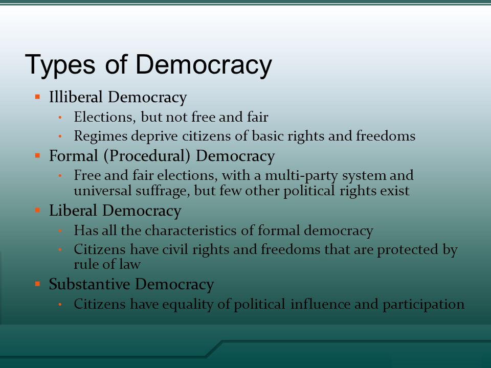 definition of substantive democracy