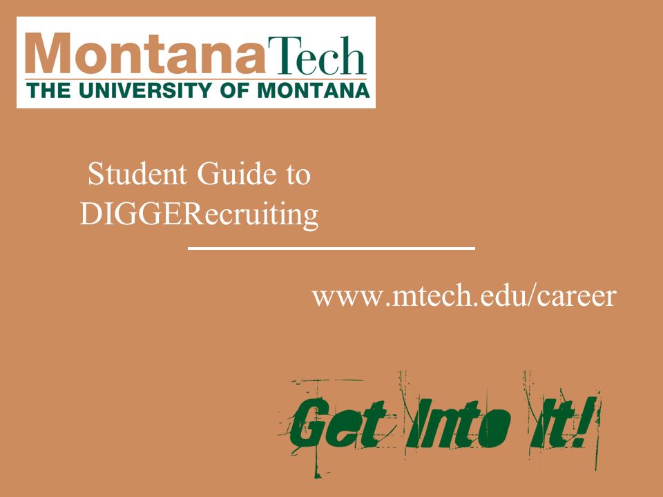 Student Guide to DIGGERecruiting