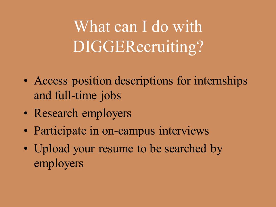 What can I do with DIGGERecruiting.