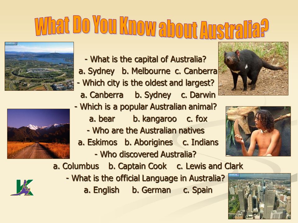 - What is the capital of Australia. a. Sydney b.