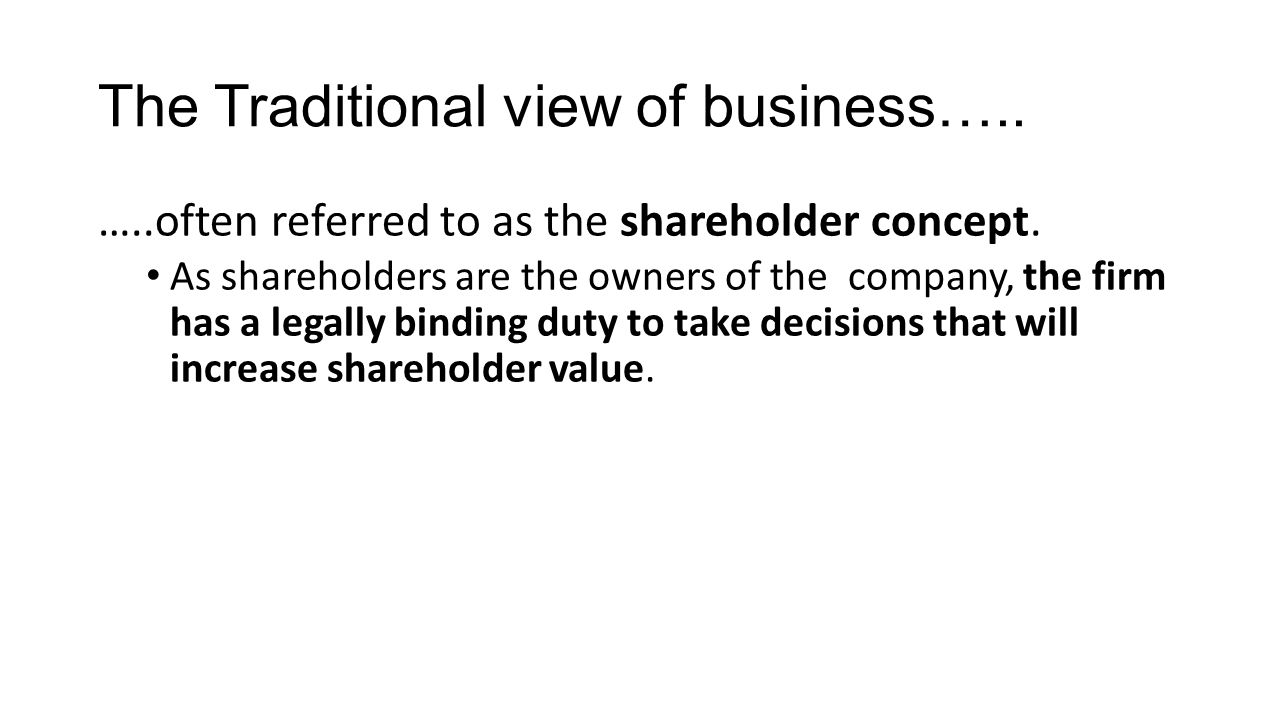 shareholder concept