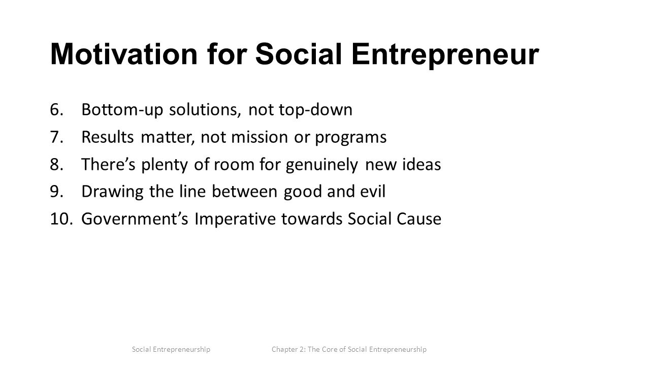 chapter 2 the core of social entrepreneurship social