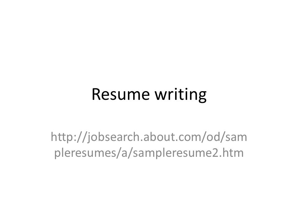 Resume writing   pleresumes/a/sampleresume2.htm