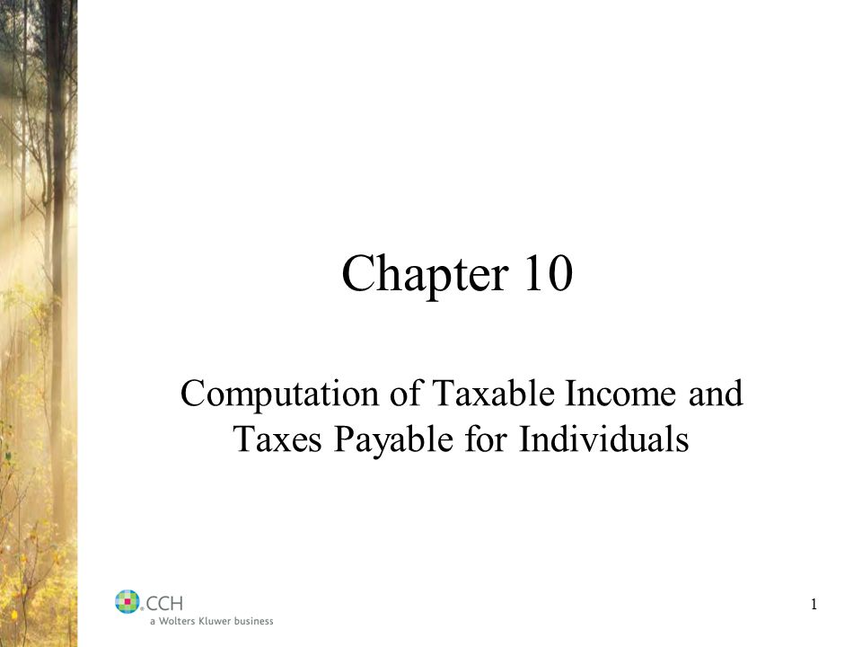 Chapter 10 Computation Of Taxable Income And Taxes Payable