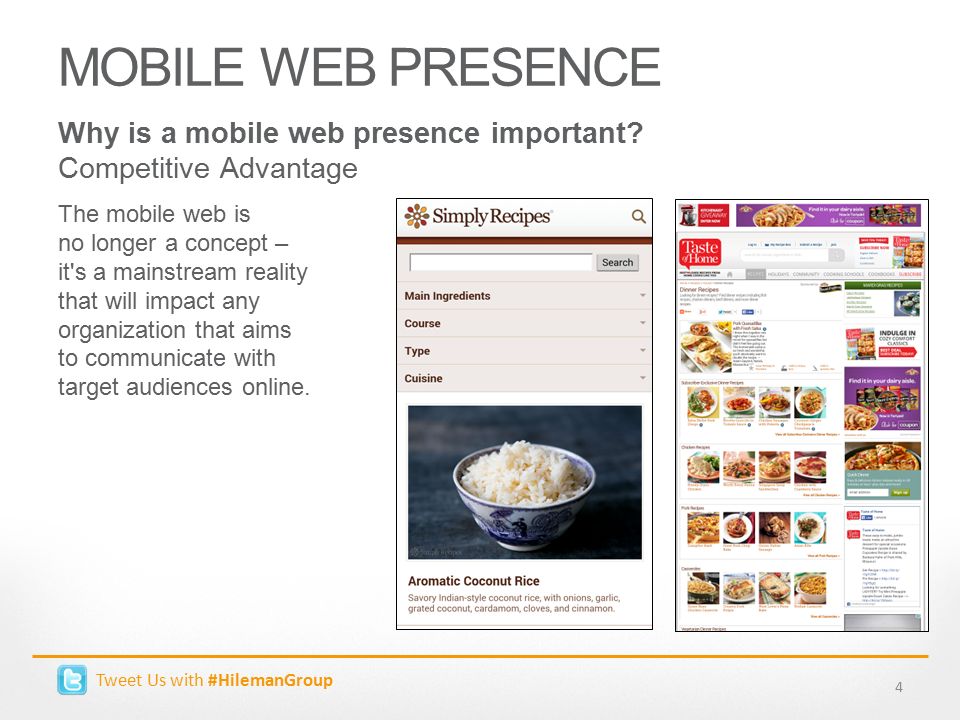MOBILE WEB PRESENCE Why is a mobile web presence important.