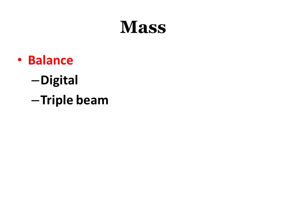 Mass Balance – Digital – Triple beam