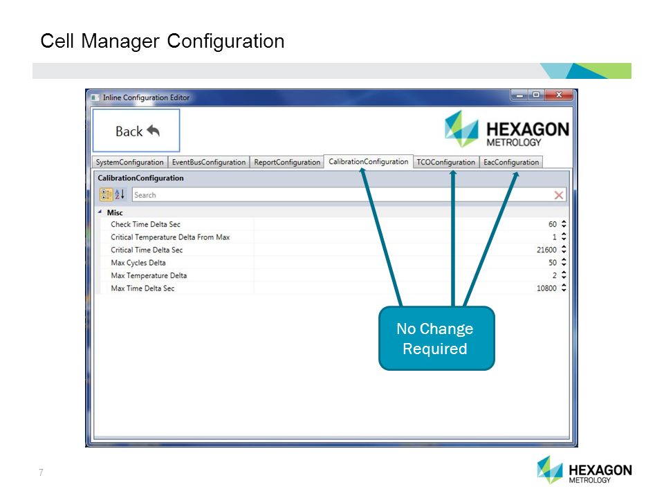 7 Cell Manager Configuration No Change Required