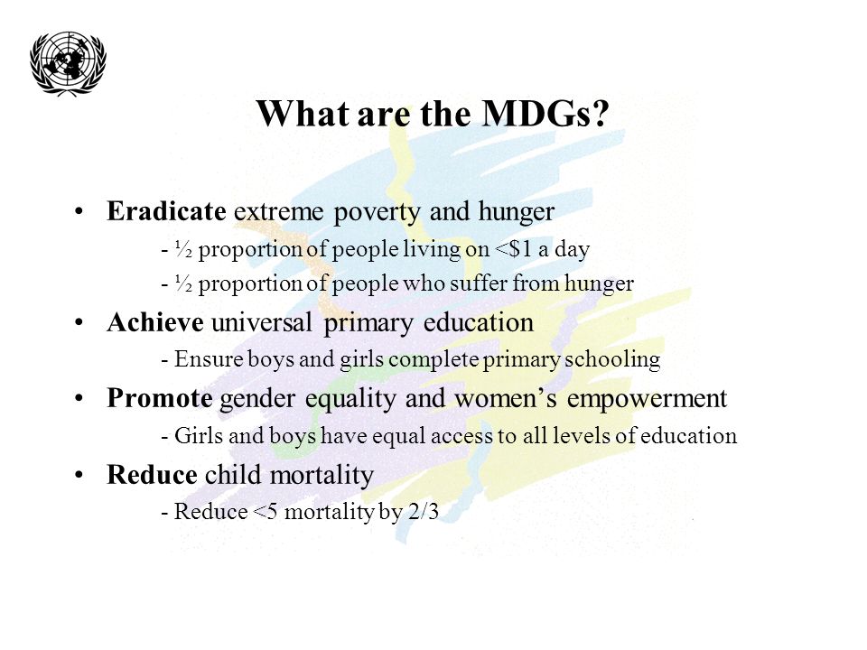 What are the MDGs.