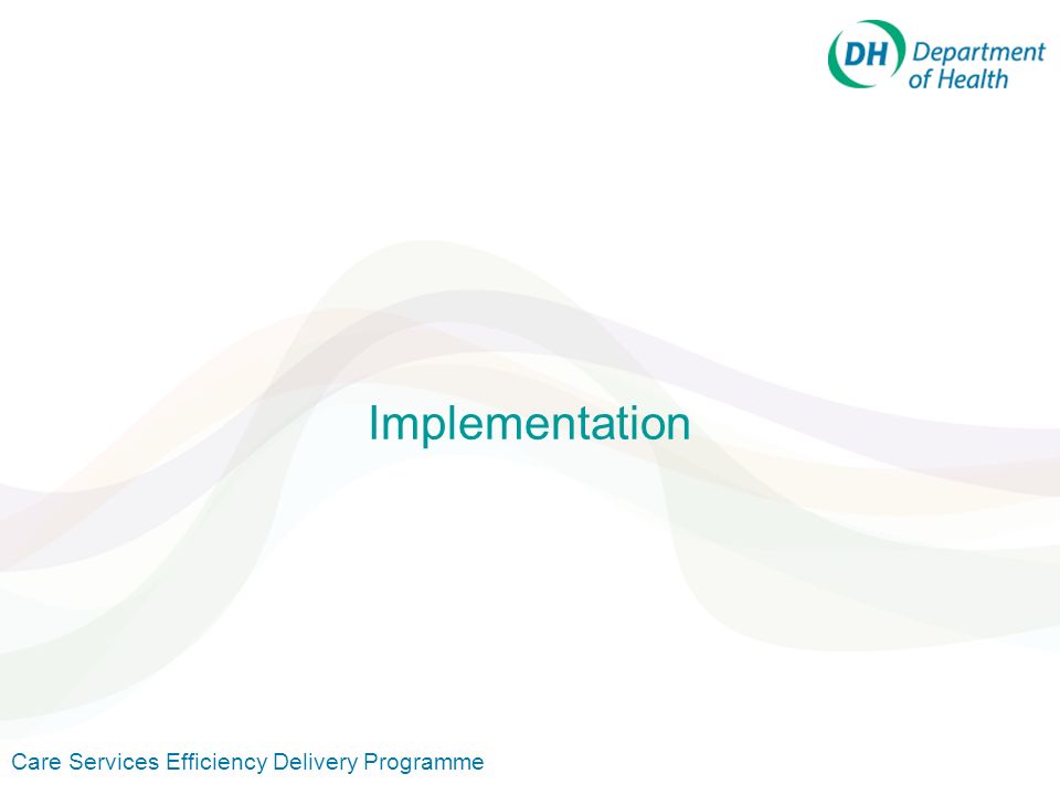 Care Services Efficiency Delivery Programme Implementation