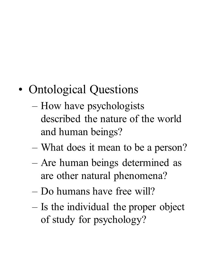 major questions in psychology