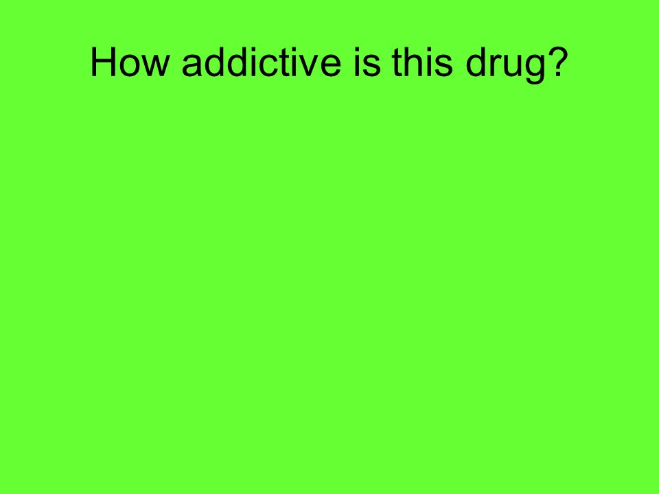How addictive is this drug