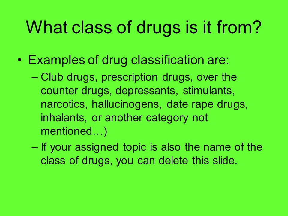 What class of drugs is it from.