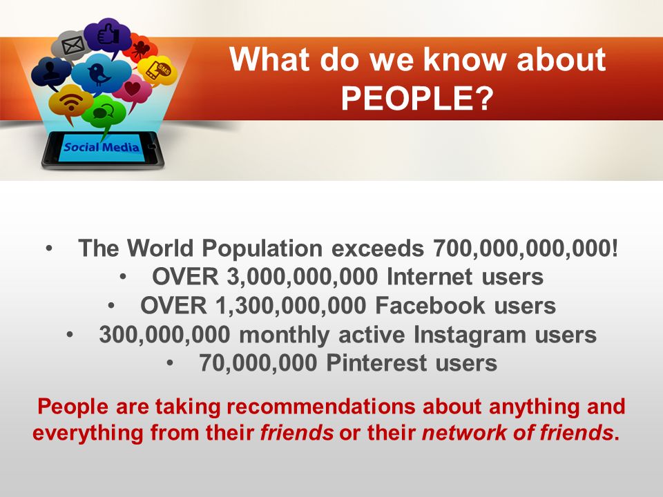 What do we know about PEOPLE. The World Population exceeds 700,000,000,000.