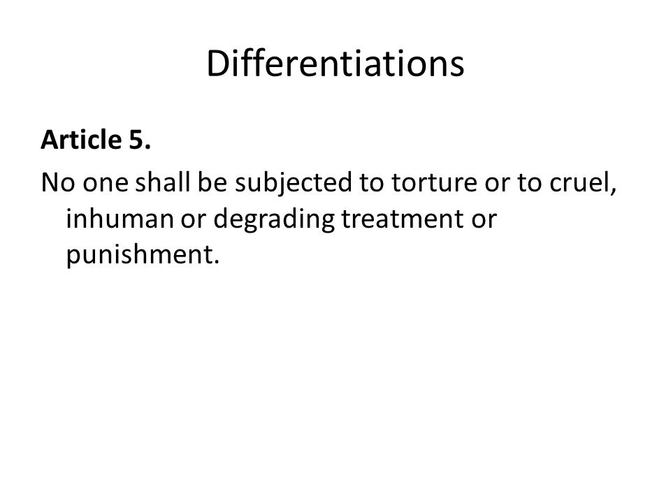 Differentiations Article 5.