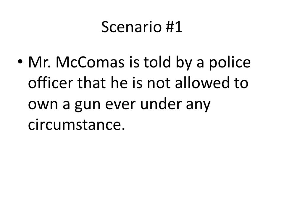 Scenario #1 Mr.