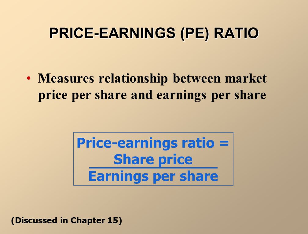 EARNINGS PER SHARE (EPS) Measures net income earned on each common share (Discussed in Chapter 15) Earnings per share = Net income Number of common shares