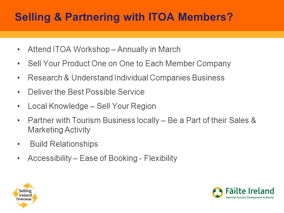 Selling & Partnering with ITOA Members.
