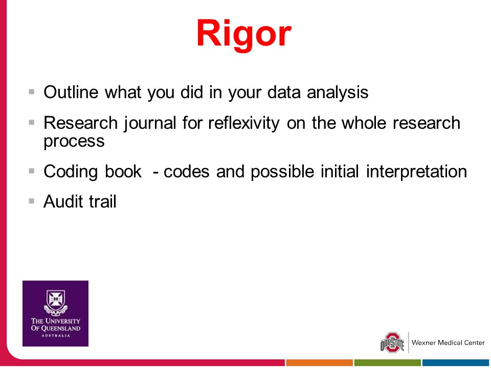 Quality Indicators of Rigor in Qualitative Methods & Analysis Dr. Louise  McCuaig Dr. Sue Sutherland. - ppt download