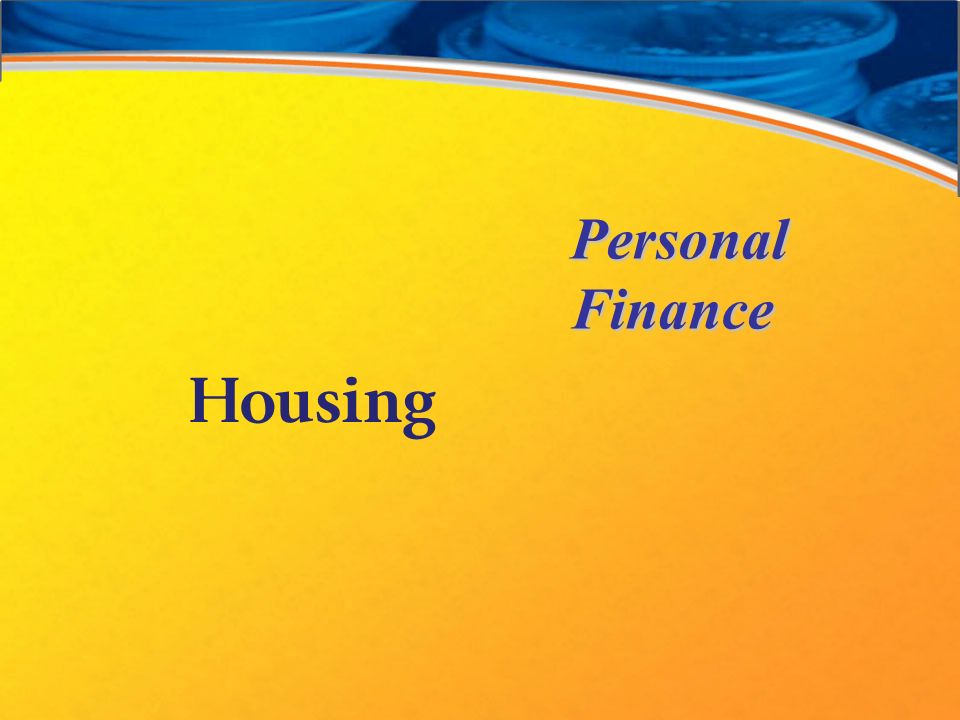 Personal Finance Housing