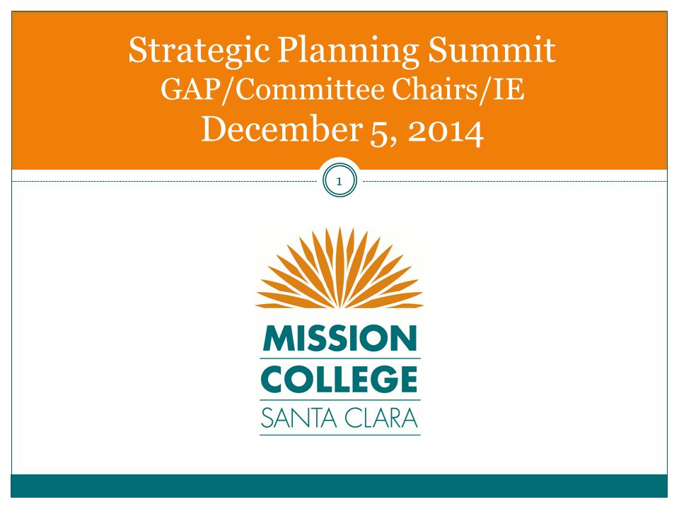 Strategic Planning Summit GAP/Committee Chairs/IE December 5,