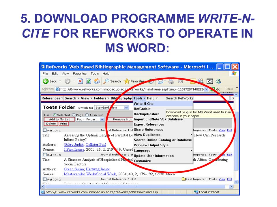 download refworks for word
