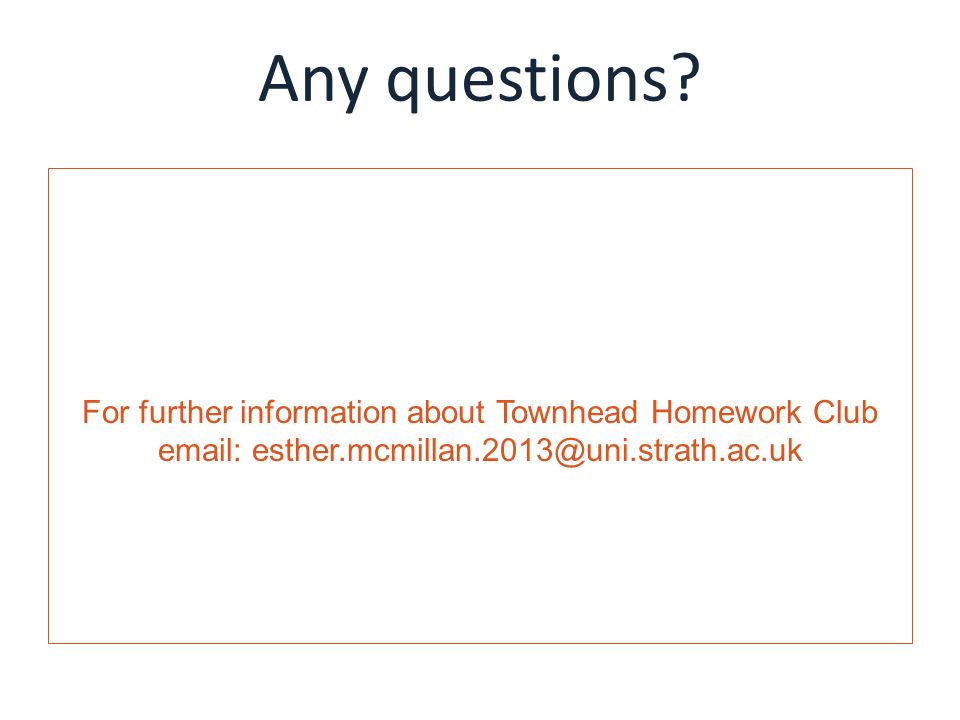 townhead homework club townhead homework club