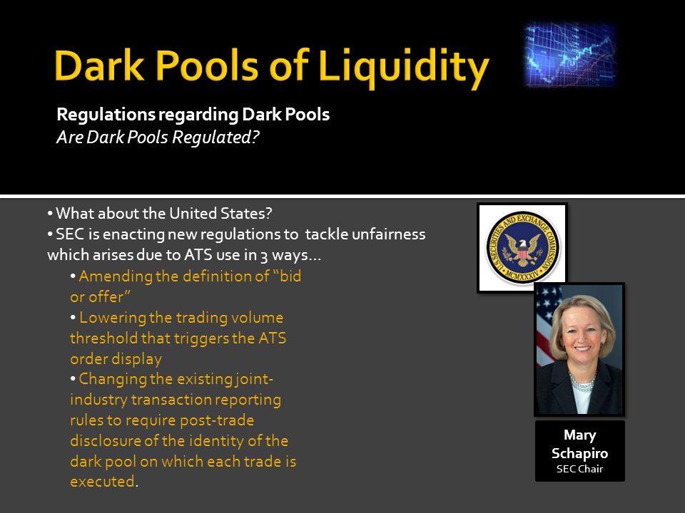 Regulations regarding Dark Pools Are Dark Pools Regulated.