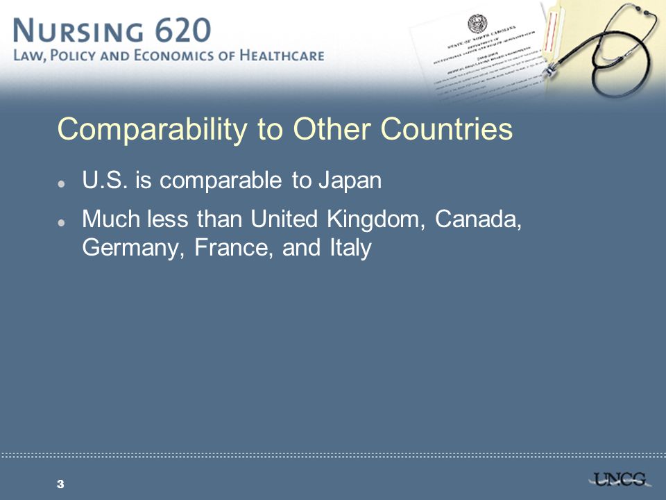 3 Comparability to Other Countries l U.S.