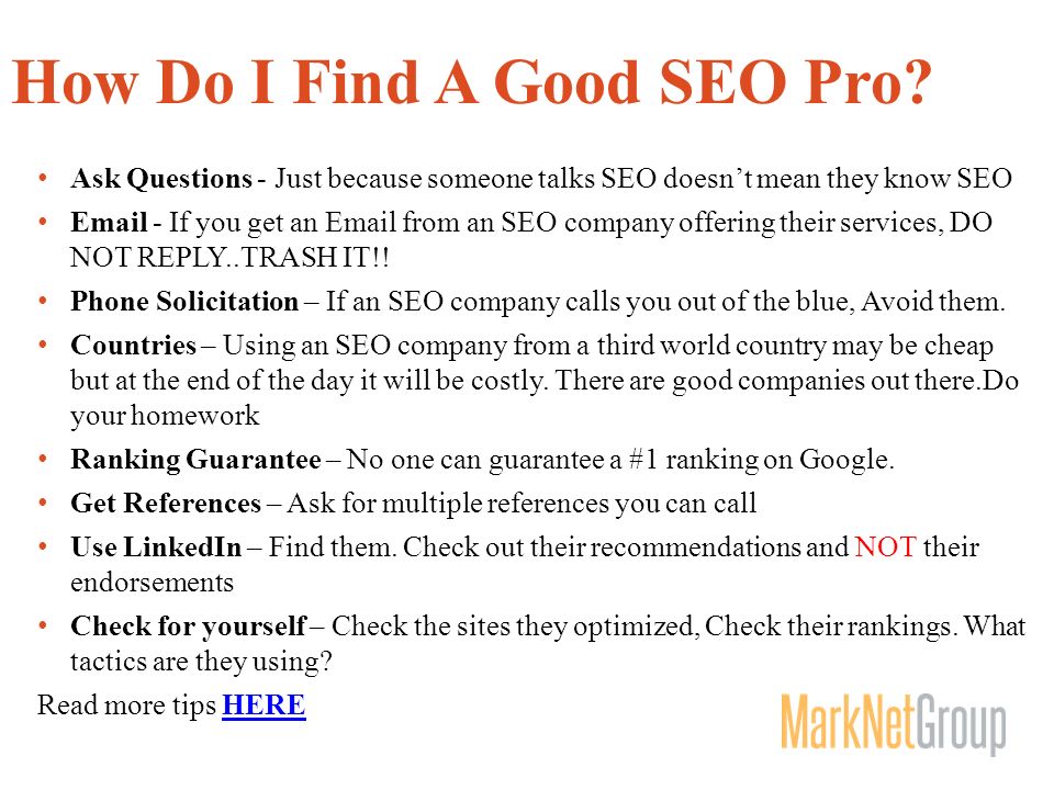 How Do I Find A Good SEO Pro.