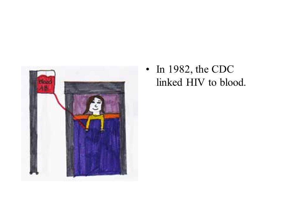 In 1982, the CDC linked HIV to blood.