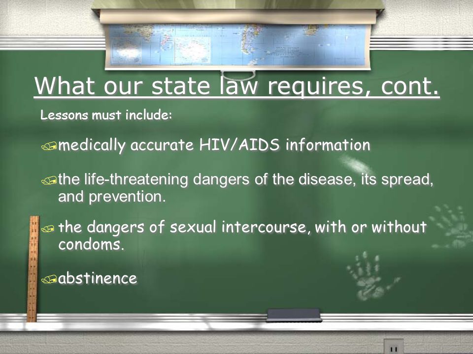 What our state law requires, cont.