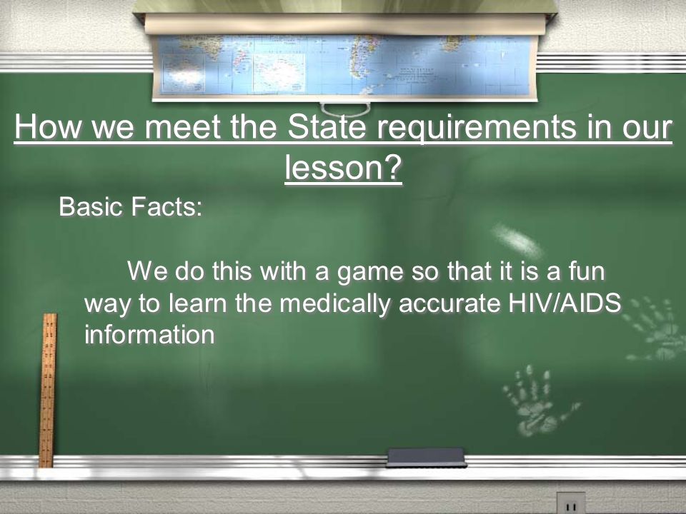 How we meet the State requirements in our lesson.