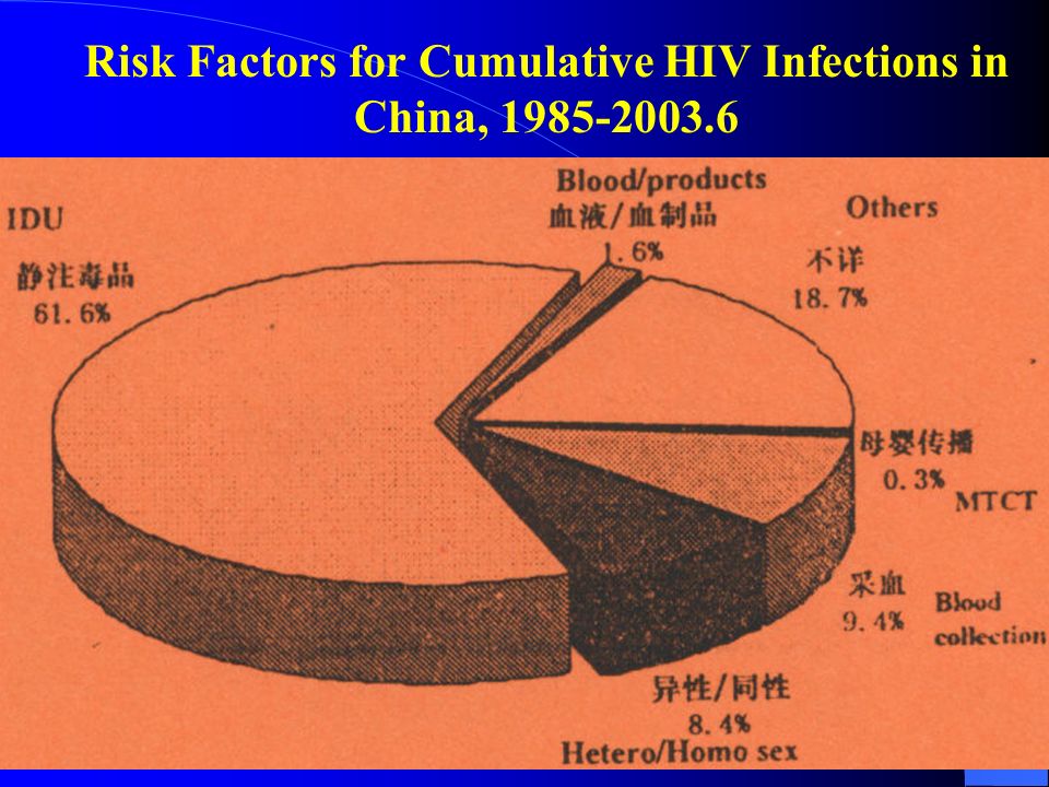 Risk Factors for Cumulative HIV Infections in China,