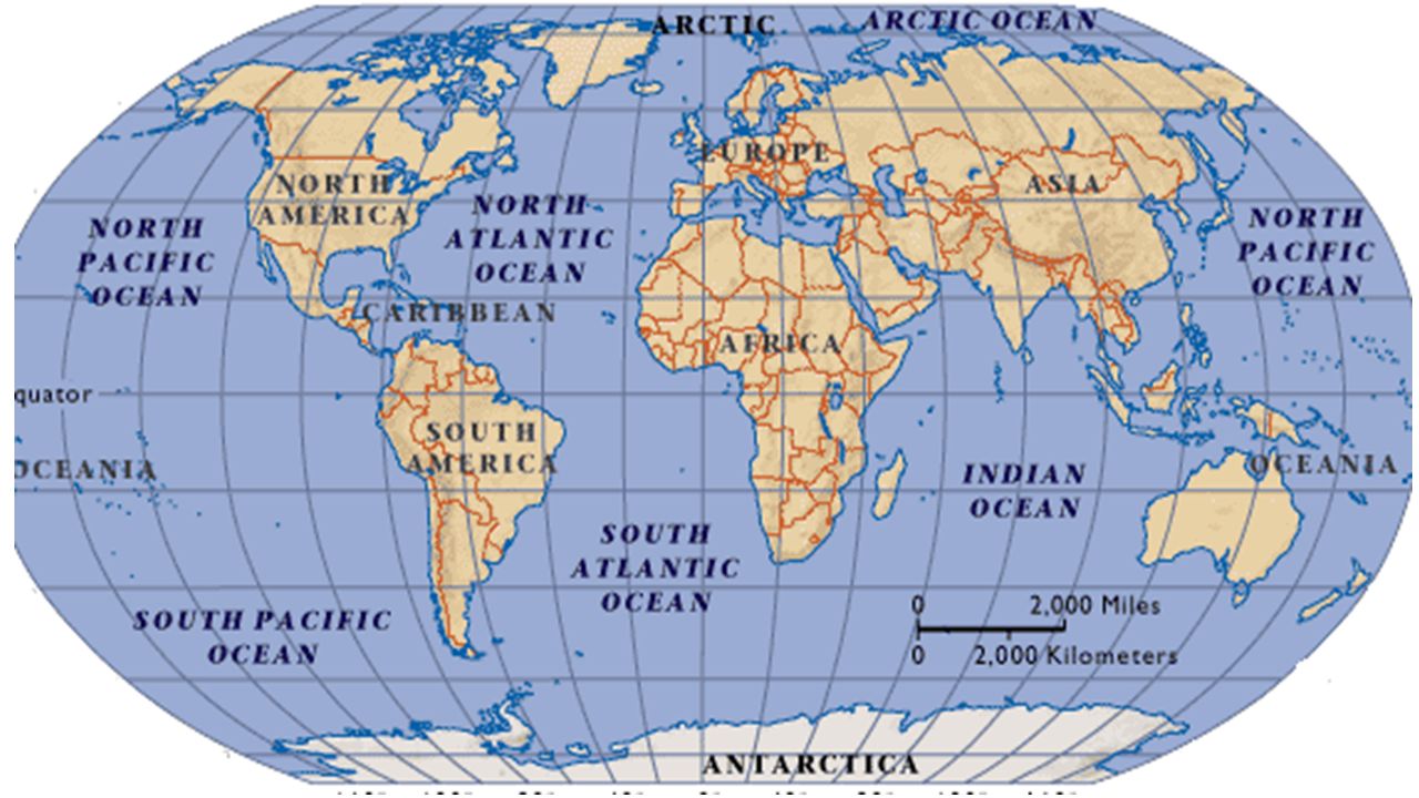 Continents And Oceans Time For Kids Vocabulary Areas Region Or Tract Of Land Oceans Large Body Of Salt Water Planet Celestial Body Revolving The Ppt Download