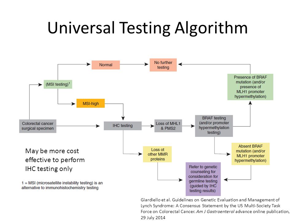Universal Testing Algorithm Giardiello et al.