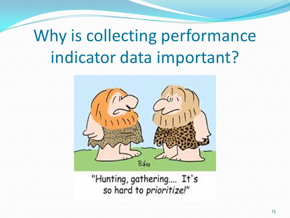 Why is collecting performance indicator data important 13