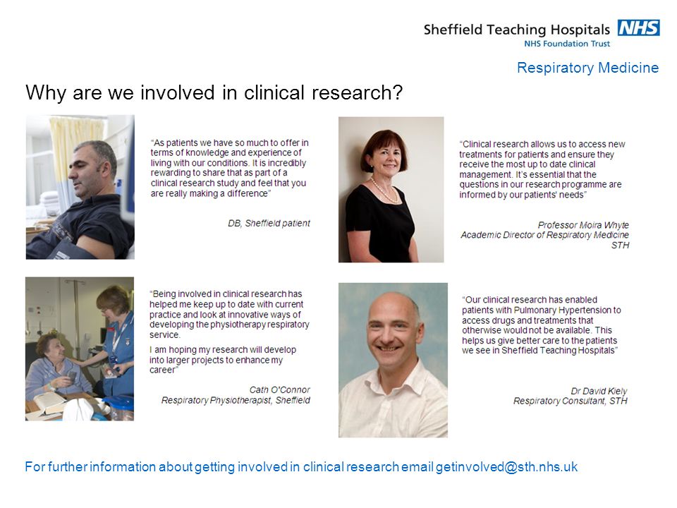 Why are we involved in clinical research.